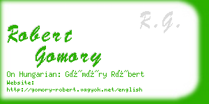 robert gomory business card